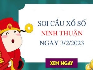 Soi cầu lô VIP xổ số Ninh Thuận ngày 3/2/2023 thứ 6 hôm nay