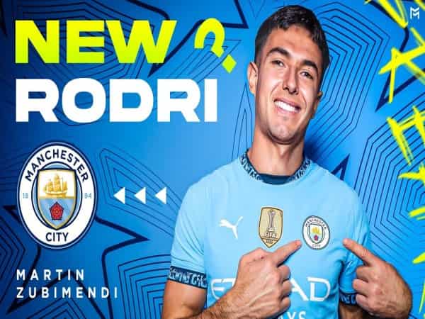 Chuyển nhượng 11/11: Man City muốn chiêu mộ Zubimendi