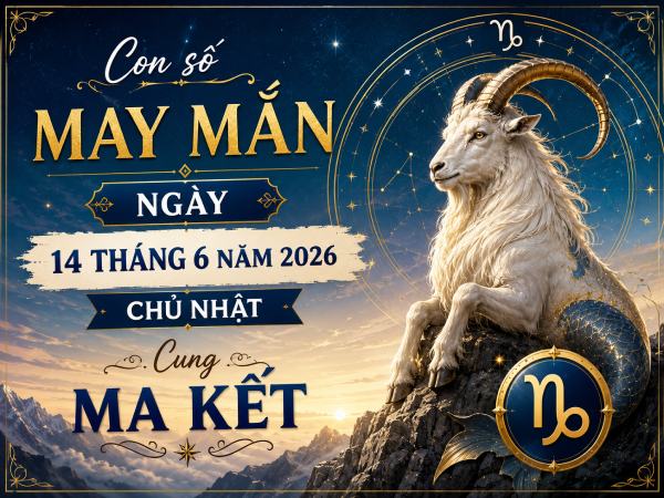 Con số may mắn ngày 14 tháng 6 chủ nhật cung Ma Kết