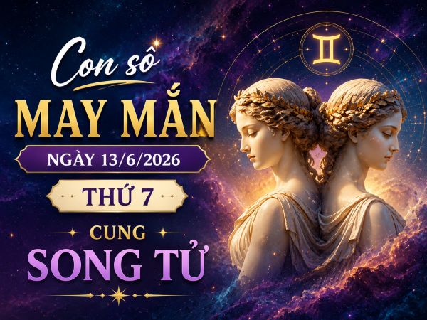 Con số may mắn ngày 13 tháng 6 thứ 7 cung Song Tử