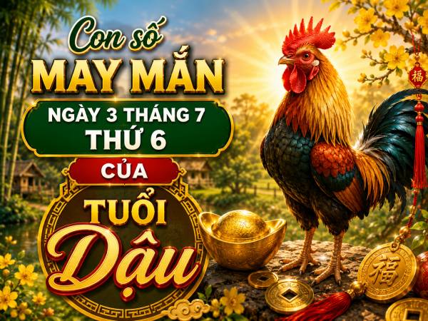 Con số may mắn ngày 3 tháng 7 thứ 6 của tuổi Dậu