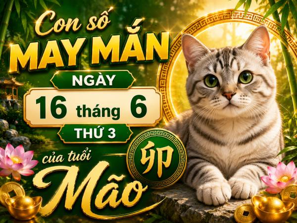 Con số may mắn ngày 16 tháng 6 thứ 3 của tuổi Mão