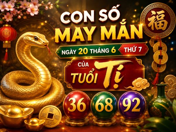 Con số may mắn ngày 20 tháng 6 thứ 7 của tuổi Tị