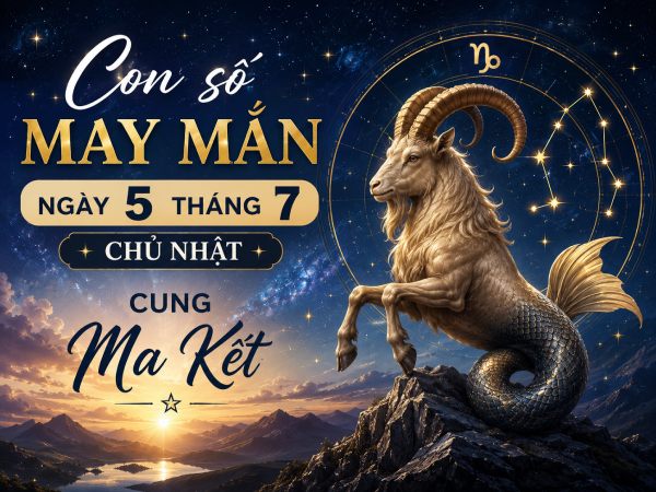 Con số may mắn ngày 5 tháng 7 chủ nhật cung Ma Kết